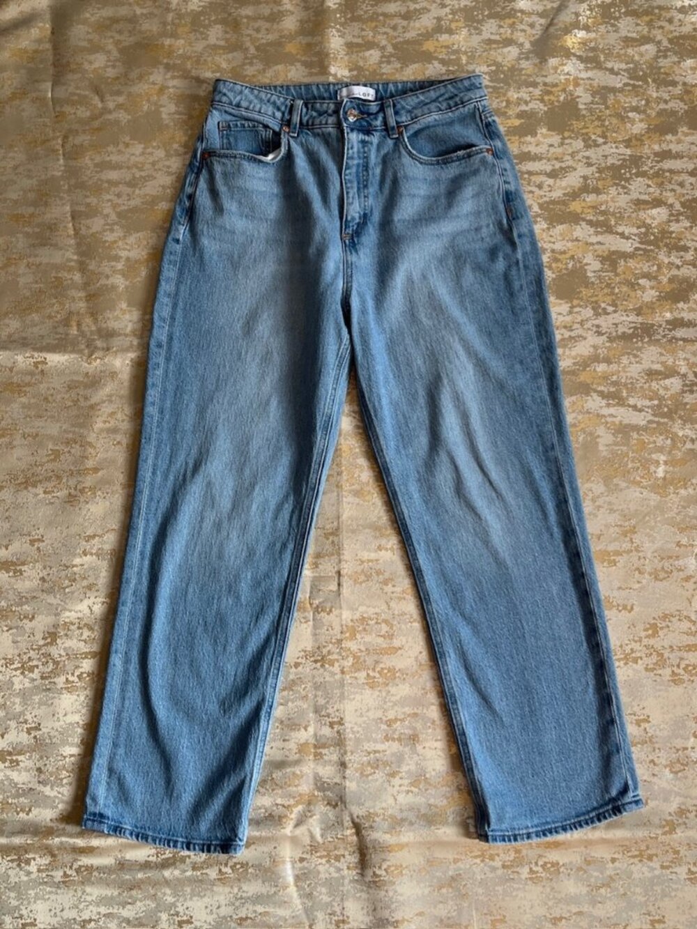 Loft Straight Leg Jeans Womens size 6-28 High Rise Medium Wash